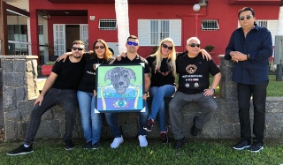 A família Machado e o apresentador Geraldo Luiz. Foto: Divulgação