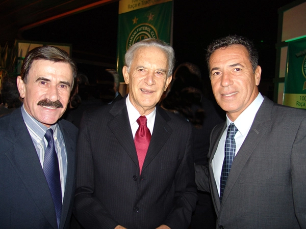 Zenon, Carlos Alberto Silva e Careca, na festa do centenário do Guarani, em 05 de abril de 2011, na Recreativa Hípica de Campinas. Foto: Marcos Júnior/Portal TT