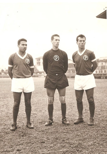 Chinesinho, Valdir Joaquim de Moraes e Ênio Andrade em 1959. Foto: arquivo pessoal de Valdir Joaquim de Moraes