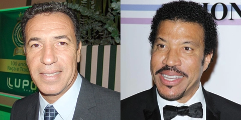 Vejam como Careca é parecido com outro craque, o ótimo camtor Lionel Richie! Impressionante!