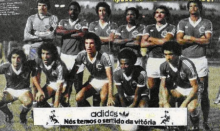 Em pé: Birigui, Miranda, Édson, Almeida, Edmar e Edson Magalhães. Agachados: Lúcio, Ângelo, Careca, Jorge Mendonça e Capitão