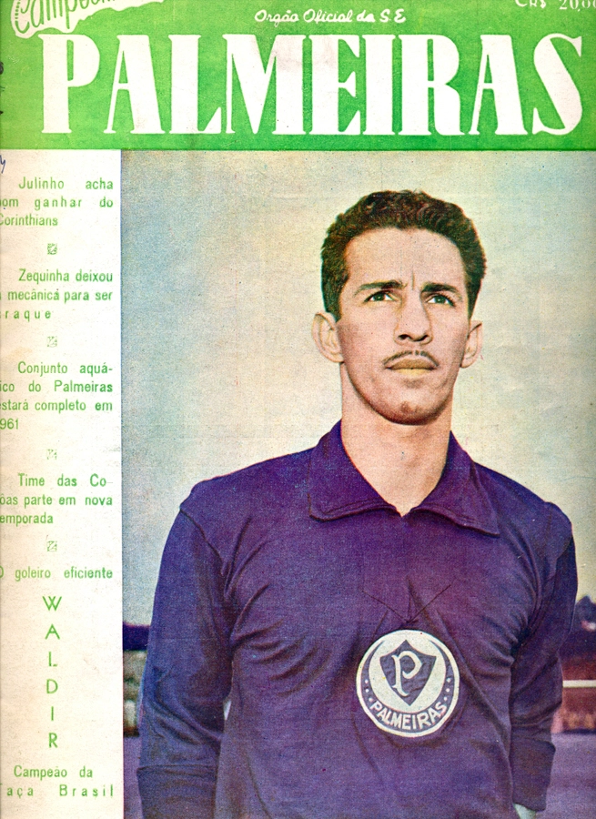 Valdir Joaquim de Moraes foi destaque da Revista do Palmeiras na edição de janeiro de 1961. Foto: Reprodução