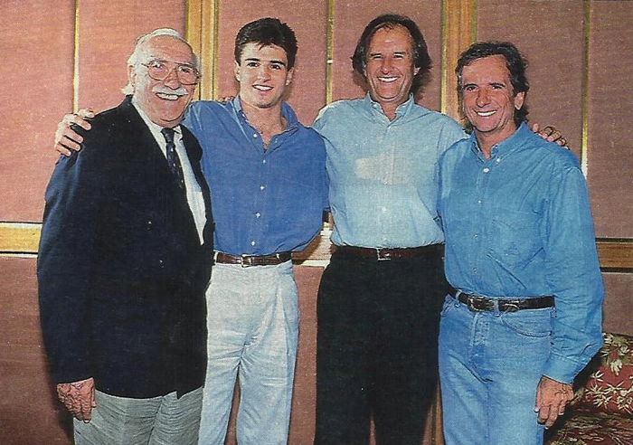 Encontro histórico do clã Fittipaldi, com Wilson, Christian, Wilsinho e Emerson. Reprodução/Revista Veja São Paulo