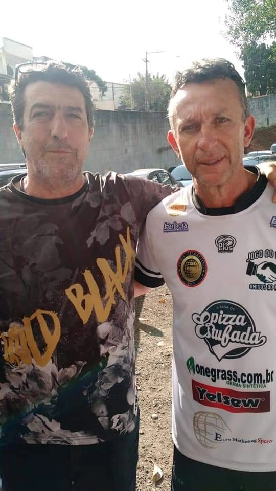 Carlos Alberto Spina (ex-Matsubara)  e Neto em julho de 2019, em São Paulo. Foto: arquivo pessoal de Carlos Alberto Spina