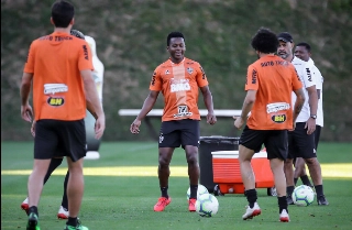 Equipe mineira treina para enfrentar o Fluminense no Independência. Foto: Agência Galo/Clube Atlético Mineiro