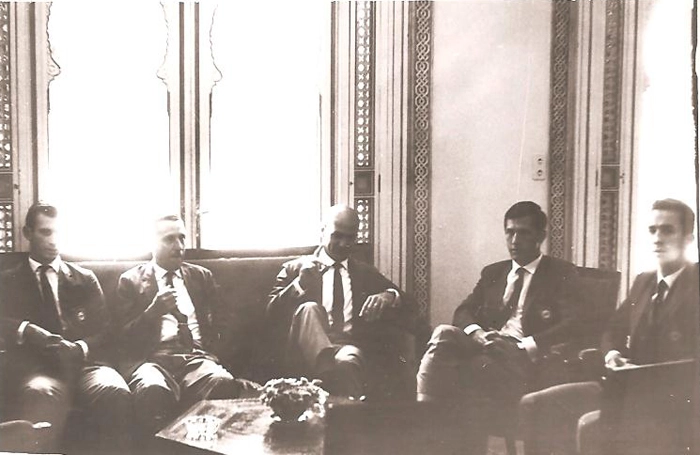 Da esquerda para a direita: C&eacute;lio Taveira, Jos&eacute; Almeida, Paulo Amaral, Bellini e Valdir. Foto: arquivo pessoal de Valdir Joaquim de Moraes