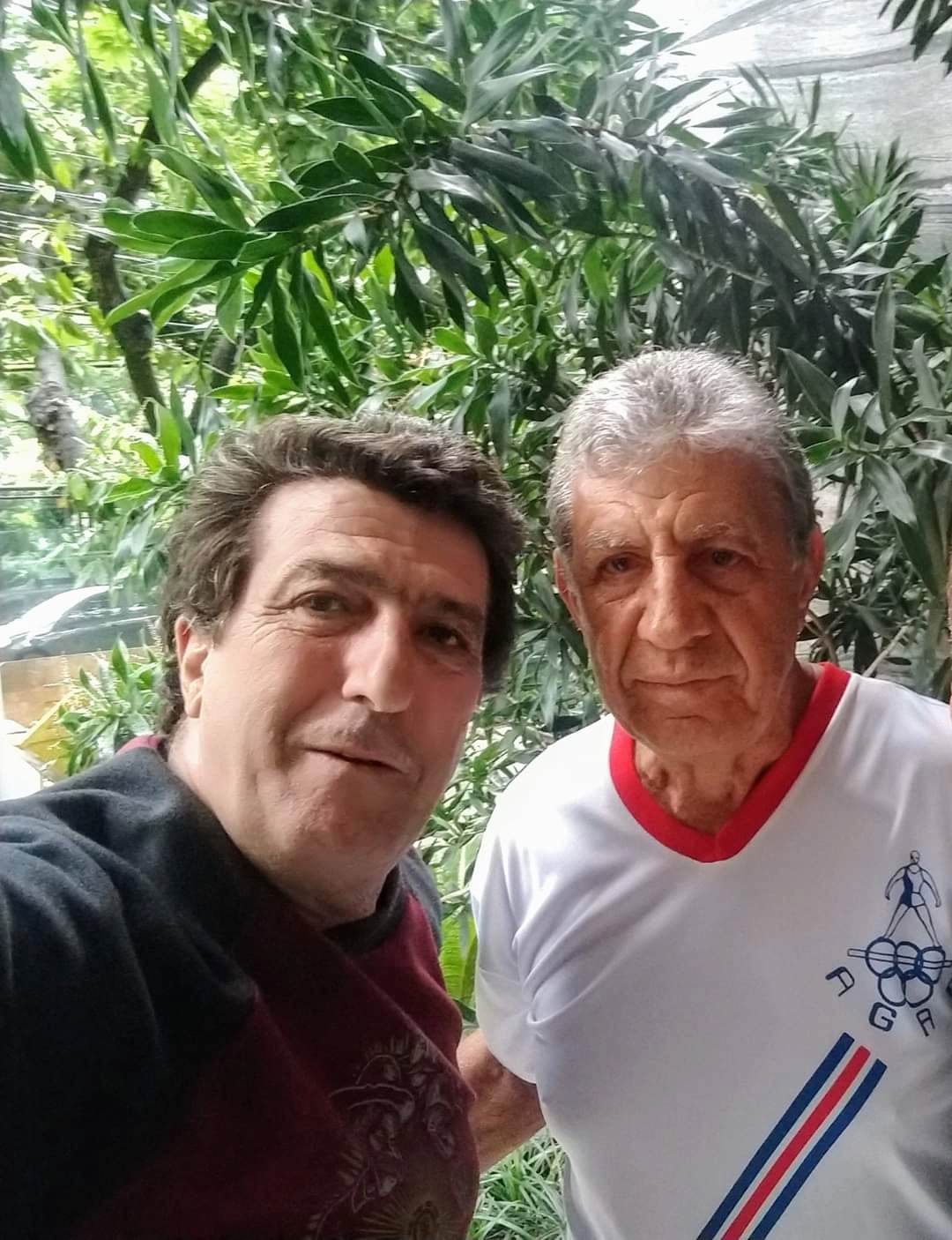 Carlos Alberto Spina (ex-Matsubara) e Wilson Piazza em dezembro de 2019, em Belo Horizonte. Foto: arquivo pessoal de Carlos Alberto Spina