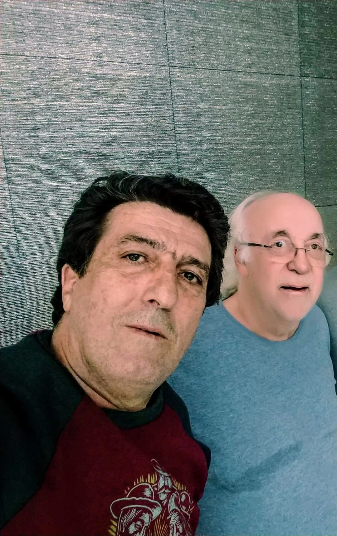 Carlos Alberto Spina (ex-Matsubara) e Tostão em dezembro de 2019, em Belo Horizonte. Foto: arquivo pessoal de Carlos Alberto Spina