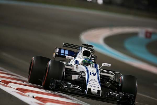 Brasileiro, então na Williams, durante o GP de Abu Dhabi. Foto: Williams Racing