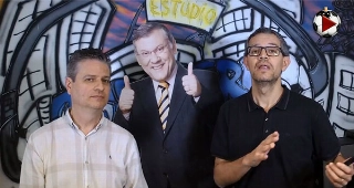 Marcos Micheletti e Frank Fortes debatem as últimas do futebol. Foto: Reporodução