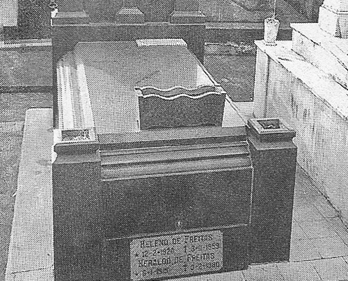 O túmulo de Heleno de Freitas. Foto: Reprodução do jornal Estado de Minas