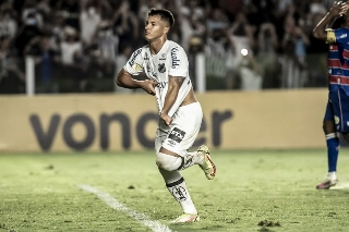 Marcos Leonardo tem vínculo com o Peixe até outubro de 2022. Foto: Ivan Storti/Santos FC