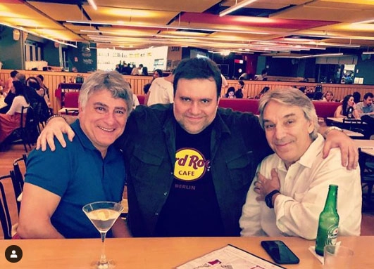 Em 9 de março de 2020, Cléber Machado, Rodrigo Rodrigues e Oscar Ulisses. Foto: arquivo pessoal de Rodrigo Rodrigues