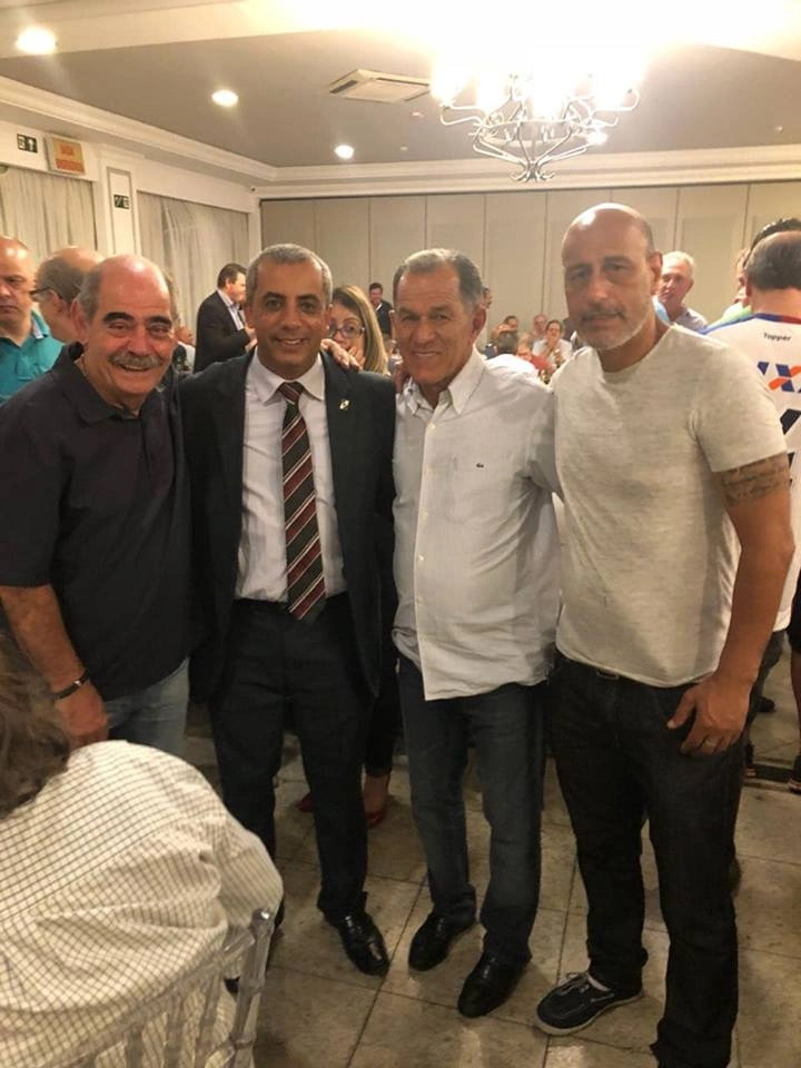 Rivellino, Renaldo Rocha, Buião e Castorizinho, durante o sétimo encontro da 