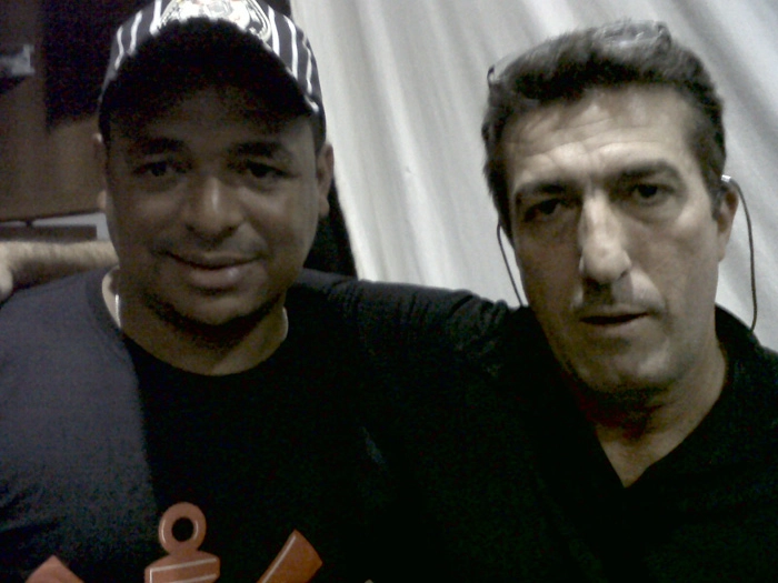 Vampeta e Carlos Alberto Spina (ex-Matsubara) em abril de 2012