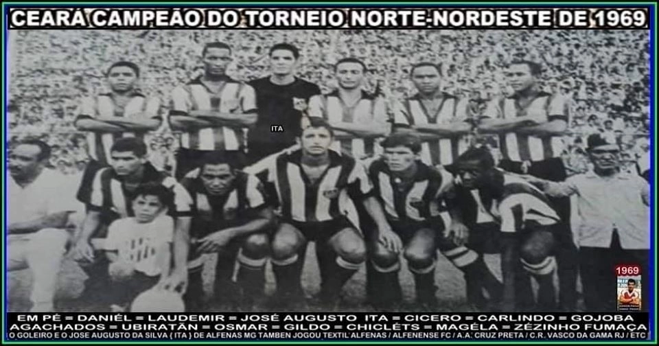 Equipe do Ceará em 1969, campeã do Torneio Norte-Nordeste de 1969
