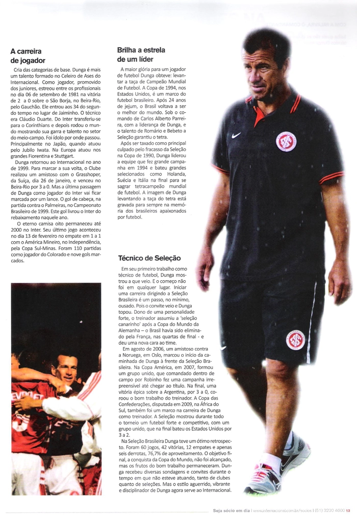 Confira o apanhado que a Revista do Inter fez sobre a vida de tetracampeão mundial. Foto: Reprodução Revista do Inter