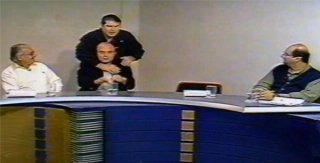 O ex-judoca fez a demonstra&ccedil;&atilde;o de uma 'degola' em Cac&aacute; Rosset.. Foto: Reprodu&ccedil;&atilde;o