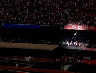 Após receber alta médica, no domingo (1º), o torcedor explicou o acidente. Foto: Reprodução/TV Globo