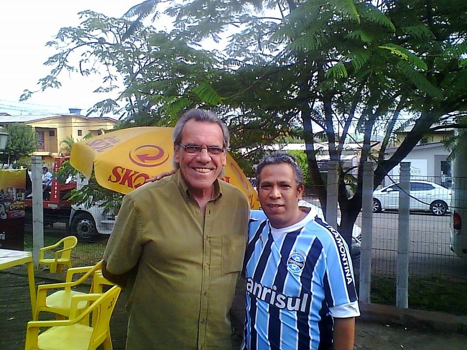 Mazaropi e Altair Mello em 27 de janeiro de 2018, em Porto Alegre. Foto: arquivo pessoal de Altair Mello