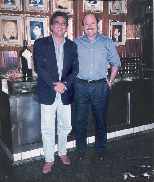 Galvão Bueno e Brunoro, no Lellis Trattoria, em 1980.