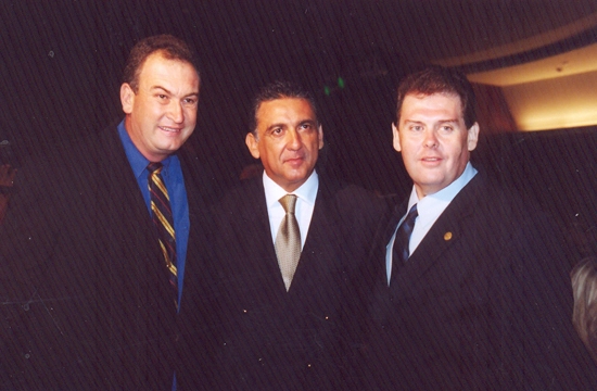 Festa da ACEESP, em 2002. Edvaldo Tietz, Galvão Bueno e o Deputado Estadual Roberto Morais