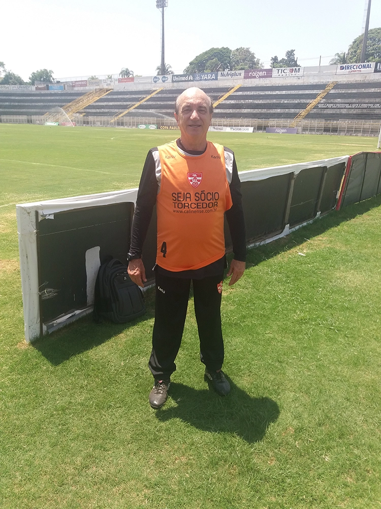 Visita a Piracicaba. Vilson Taddei técnico do Clube Atlético Linense, em 15 de outubro de 2017. Foto: Arquivo pessoal/Edvaldo Tietz