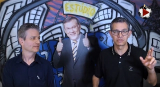 Marcos Júnior Micheletti e Frank Fortes durante o programa. Foto: Reprodução