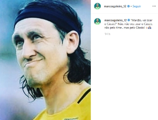 Esta não foi a primeira vez que Marcos elogiou Cássio. Foto: Reprodução