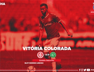 Com a vit&oacute;ria, o Internacional chegou aos 36 pontos e alcan&ccedil;ou a quarta posi&ccedil;&atilde;o 