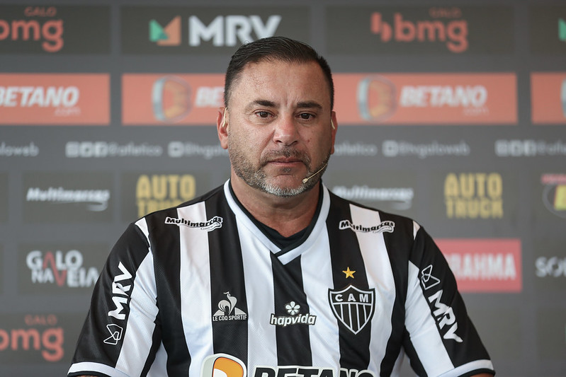 Treinador do Galo se disse surpreso com a saída de Cuca e a proposta do Atlético. Foto: Pedro Souza/Atlético