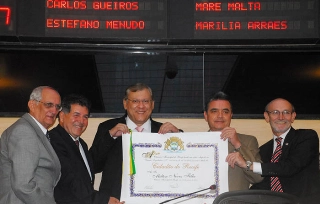 Homenagem ao jornalista aconteceu na Câmara Municipal local. Foto: Divulgação