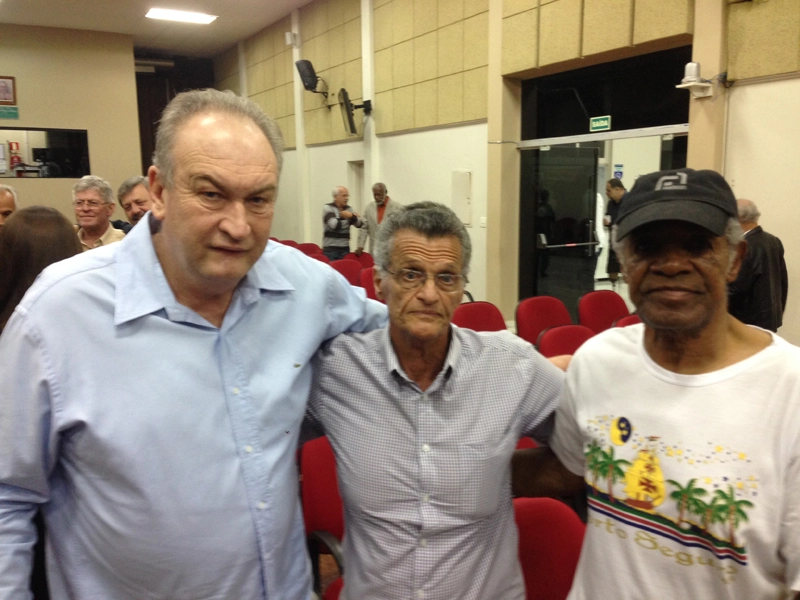 Edvaldo Tietz, Peixinho e Dorval, em Piracicaba, no dia 9 de setembro de 2016. Foto: Arquivo pessoal Edvaldo Tietz