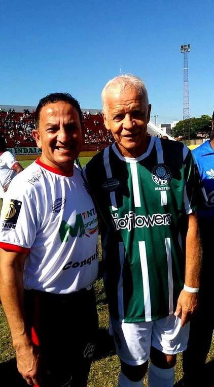 Jacques e Ademir da Guia, no dia 24 de maio de 2016. Foto enviada por Luiz Carlos Ferreira