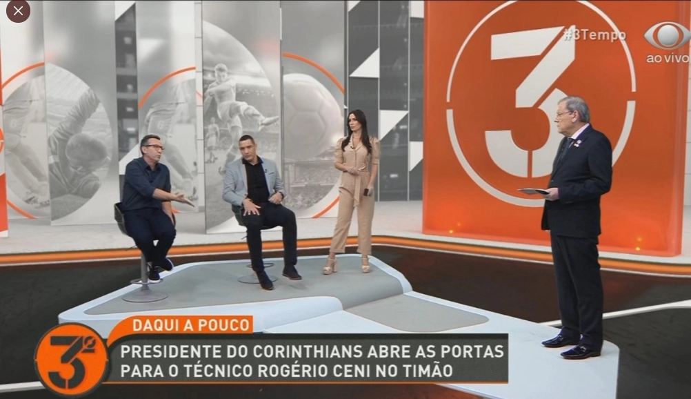 3º Tempo da Band em 6 de setembro de 2020. Neto, Fábio Costa, Larissa Erthal e Milton Neves