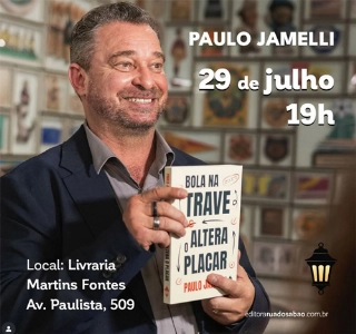 Ex-atleta, hoje comentarista, mescla futebol e m&uacute;sica em sua obra. Divulga&ccedil;&atilde;o