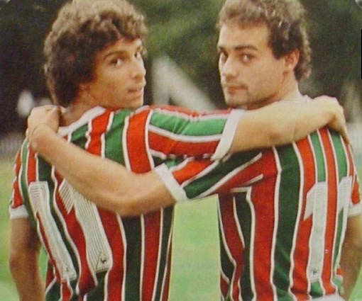 Paulinho Carioca e Tato disputaram a camisa 11 no Fluminense dos anos 80. Foto enviada por Rita Lima