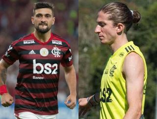 Jogadores se machucaram contra o Grêmio. Fotos: Alexandre Vidal/Flamengo