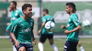 Marcos Rocha voltou a treinar normalmente. Foto: Cesar Greco/Ag.Palmeiras/Divulgação