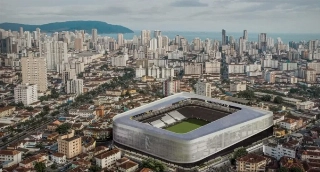 Projeto de nova arena divide opini&otilde;es, mas preserva o clima de al&ccedil;ap&atilde;o do Santos. Foto: Divulga&ccedil;&atilde;o