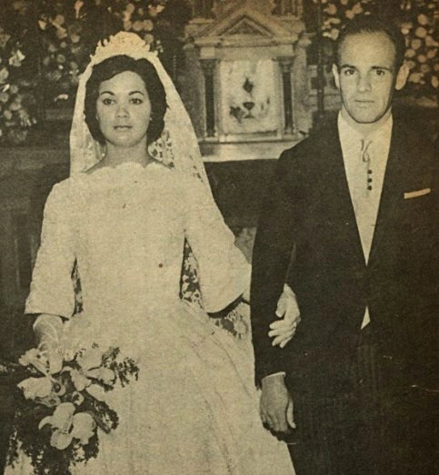 Casamento de Lélia e Pepe em 18 de julho de 1964, na Paróquia Imaculado Coração de Maria, em Santos. Foto publicada no Facebook da ASSOPHIS