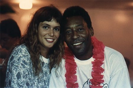 Em 1987, durante o carnaval, acompanando o desfile das escolas de samba do Rio de Janeiro. Foto:Arquivo pessoal de Suzane Carvalho