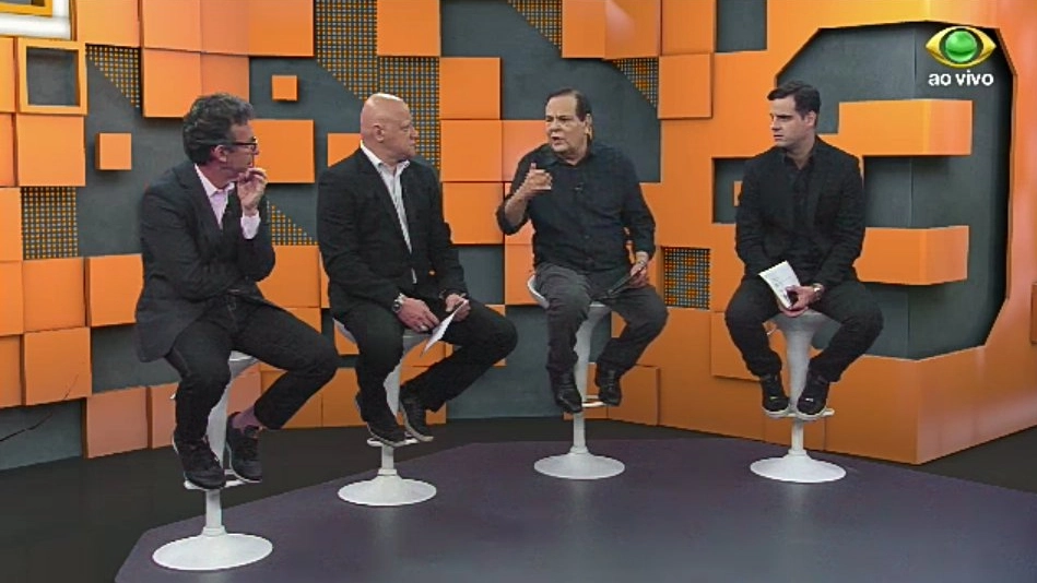 Neto, Ronaldo Giovanelli, Roberto Avallone e Chico Garcia durante o Terceiro Tempo da Band, em 5 de novembro de 2017. Reprodução