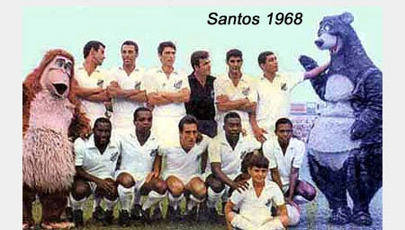 Veja Edu em sua época de Santos. Em pé: Carlos Alberto Torres, Ramos Delgado, Marçal, Cláudio, Rildo e Clodoaldo. Agachados: Edu, Lima, Toninho Guerreiro, Pelé e Abel. A macaca é Oliveira Andrade, hoje narrador da Rede Record de Televisão. E o urso é Luis Ceará, atualmente comentarista da TV Século XXI de Campinas. À época, os dois faziam bico para ajudar o Bugre a construir o Brinco de Ouro da Princesa