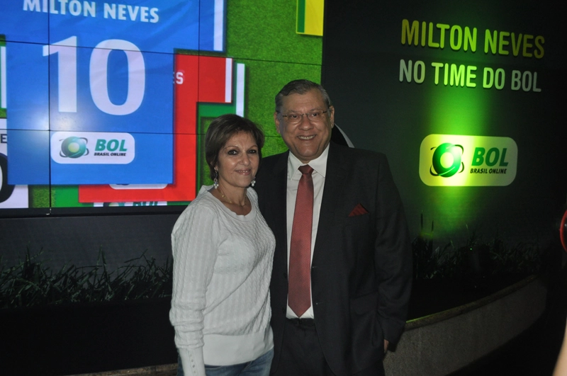 Lenice e Milton em 22 de novembro de 2011, na festa do BOL/UOL que marcou o retorno do Portal Terceiro Tempo ao grupo, evento realizado no Blue Tree da Avenida Faria Lima, na capital paulista. Foto: Marcos Júnior Micheletti/Portal Terceiro Tempo
