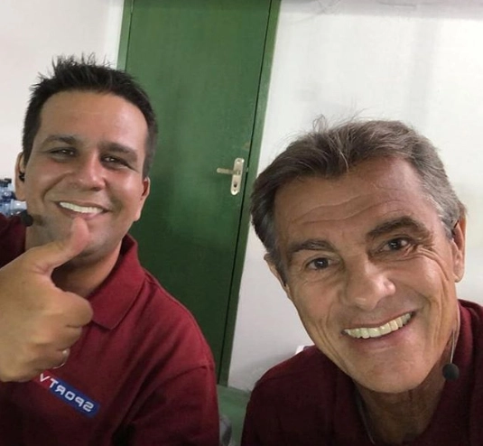 Daniel Oliveira e Edinho em 24 de janeiro de 2019 em Bacaxá, para Americano e Fluminense, pelo Campeonato Carioca. Foto: Instagram de Edinho