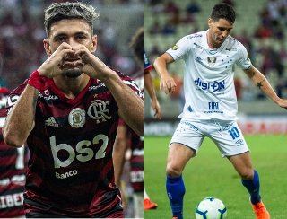 Confira os n&uacute;meros. Fotos: Alexandre Vidal/Flamengo e Divulga&ccedil;&atilde;o/Cruzeiro
