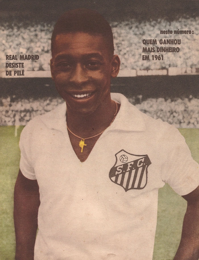 Veja a manchete da Revista do Esporte: Real Madrid desiste de Pelé. Pelé foi desejado por clubes do mundo todo. Foto: Revista do esporte