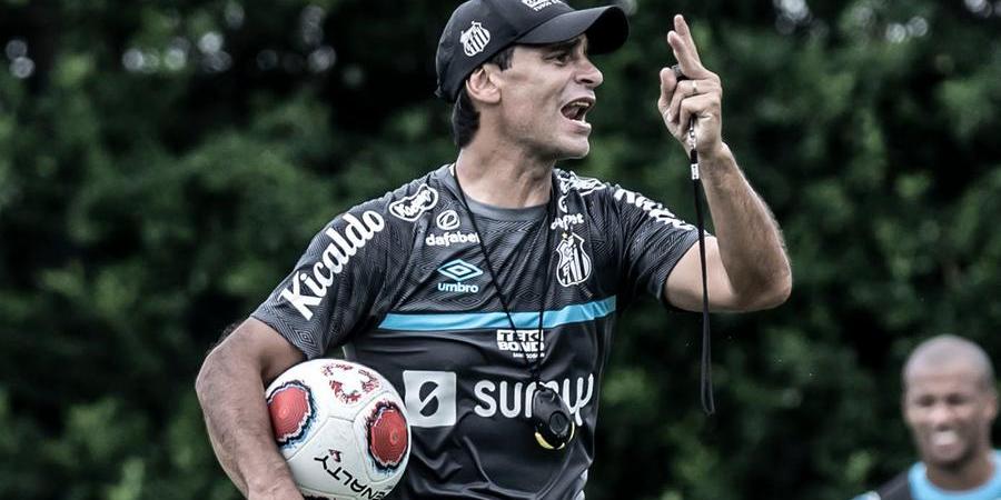 Bustos, técnico do Santos FC. Foto: Ivan Storti/Santos FC