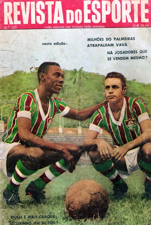 Escurinho e Hilton, na capa da Revista do Esporte, nos anos 60